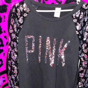 Love Pink Full Sequin Arm Sweater